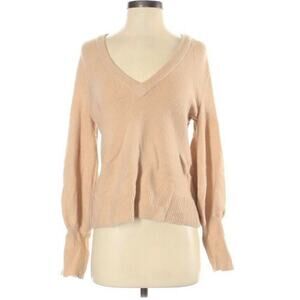 Madewell Blush Pink Balloon Sleeve V Neck Sweater Womens XXS Pullover Fall